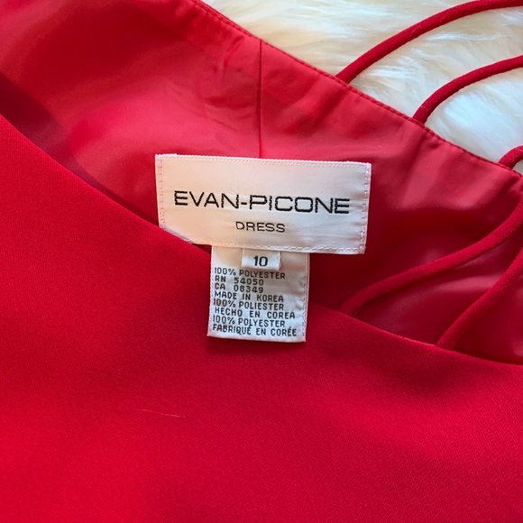 NWT EVAN PICONE Strappy Red Christmas Party Dress - Picture 4 of 5